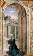 GHIRLANDAIO, Domenico Portrait of the Donor Francesca Pitti-Tornabuoni oil on canvas
